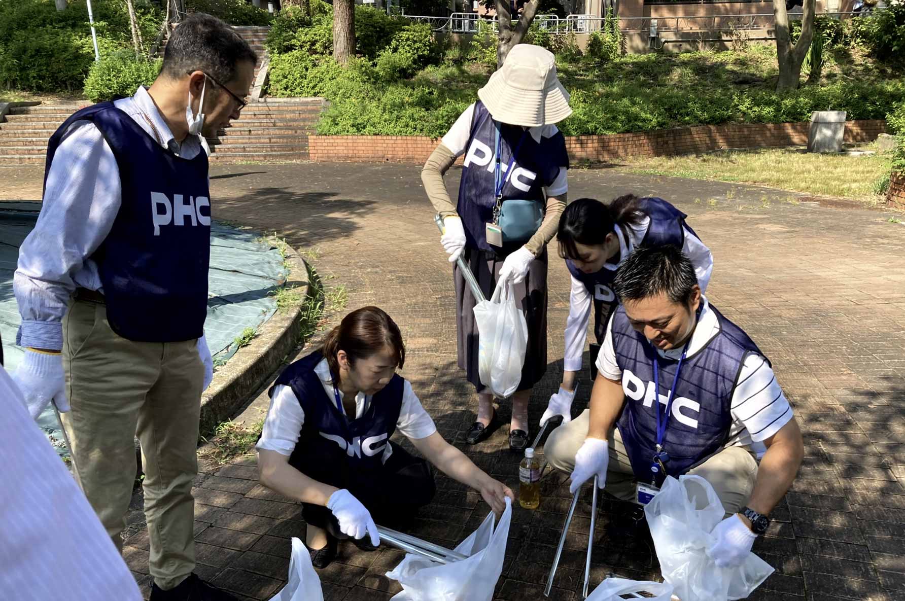 Local cleanup activity at Osaka site
