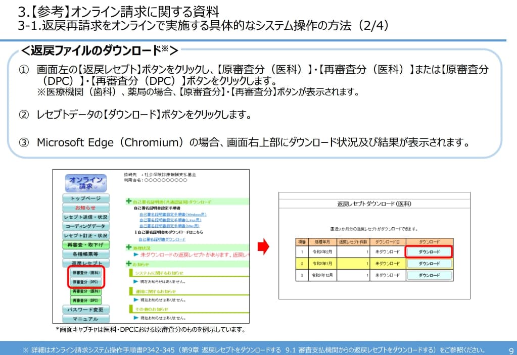 返戻レセプトの対応方法