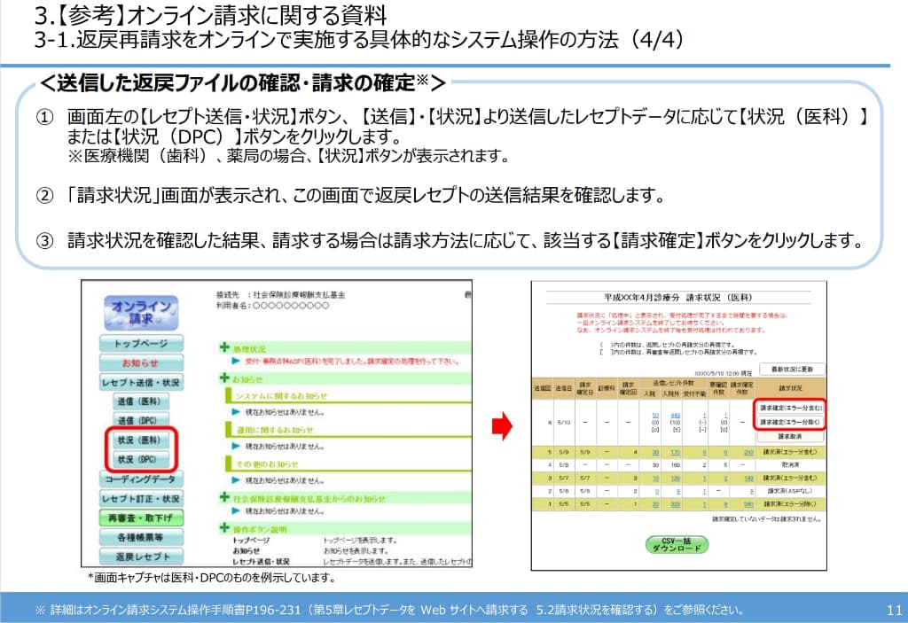 返戻レセプトの対応方法
