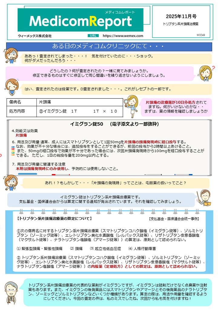 トリプタン系片頭痛治療薬